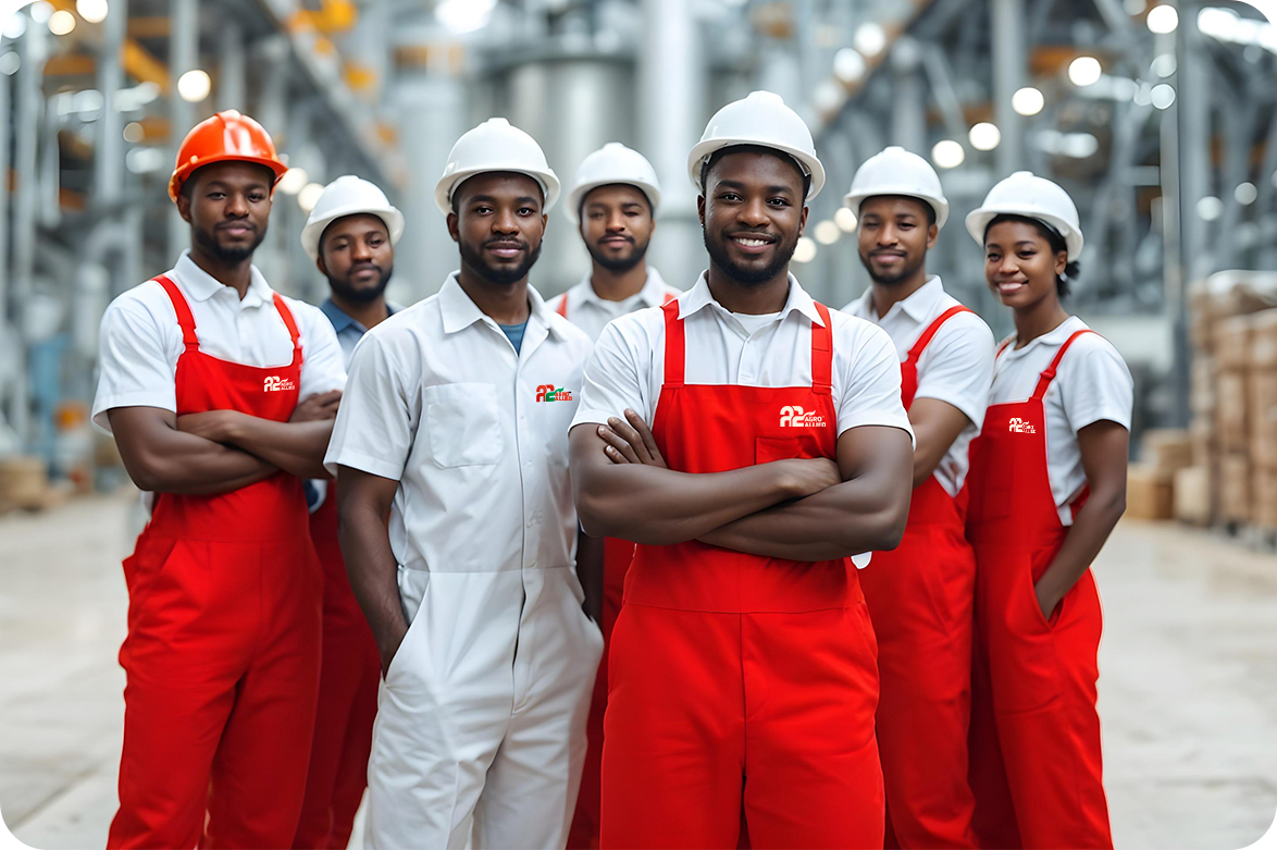 Factory workers at A2 Agro Allied