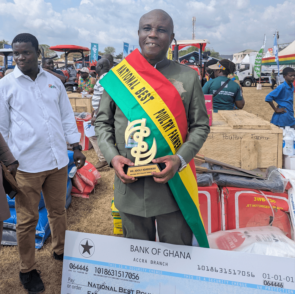 Mr Adolf Adarkwah receiving an award