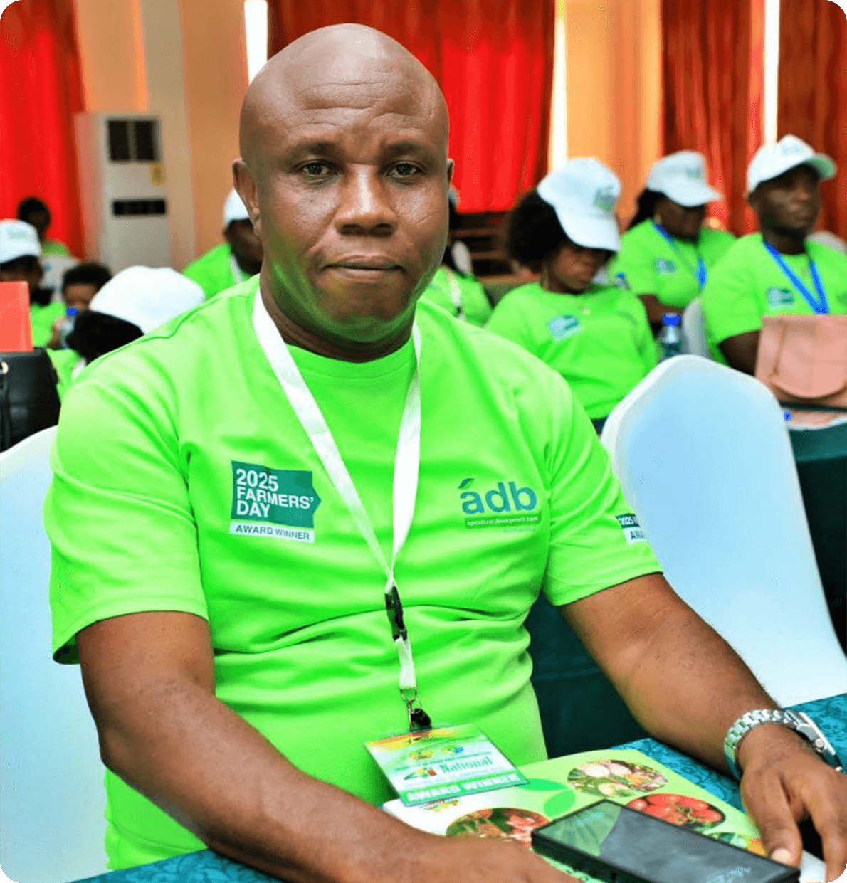 Mr Adolf Adarkwah sitting